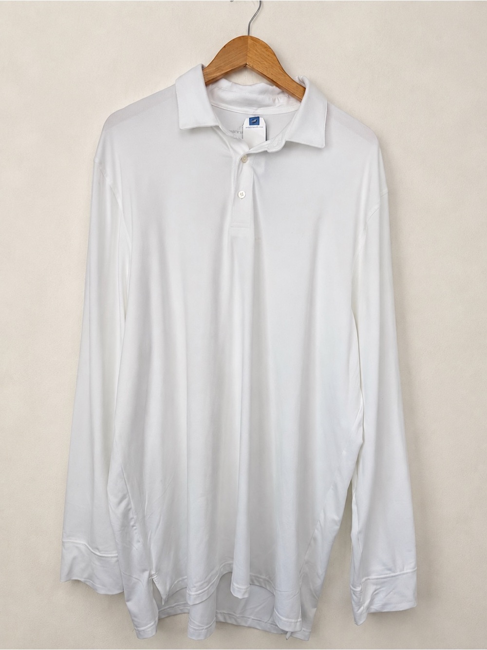 Vineyard Vines Ryder Perf Polo Men's White Long Sleeve